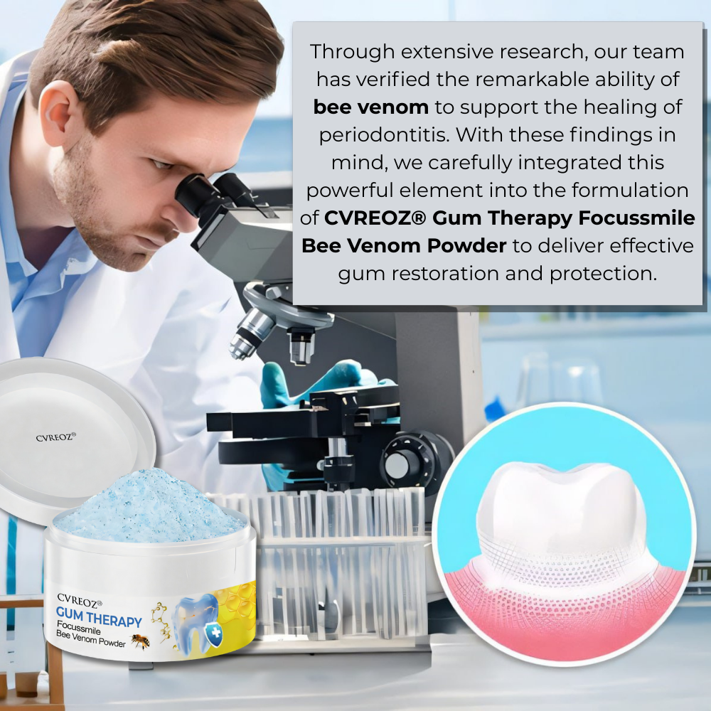 CVREOZ® Gum Therapy Focussmile Bee Venom Powder 🔬 Clinically Trusted by Dentists 🦷