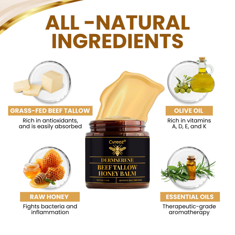 Cvreoz® DermSerene Beef Tallow Honey Balm