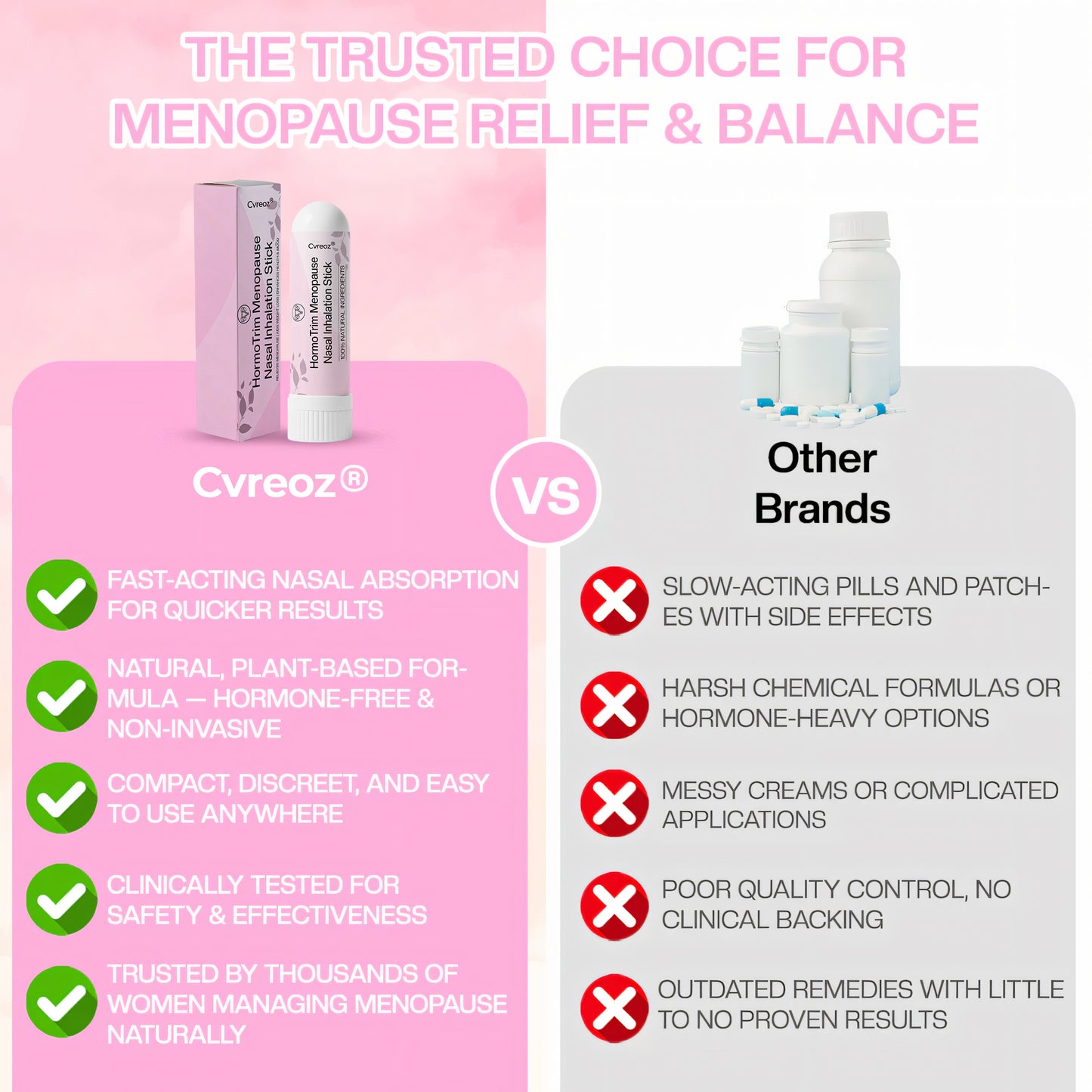 Cvreoz® HormoTrim Menopause Nasal Inhalation Stick