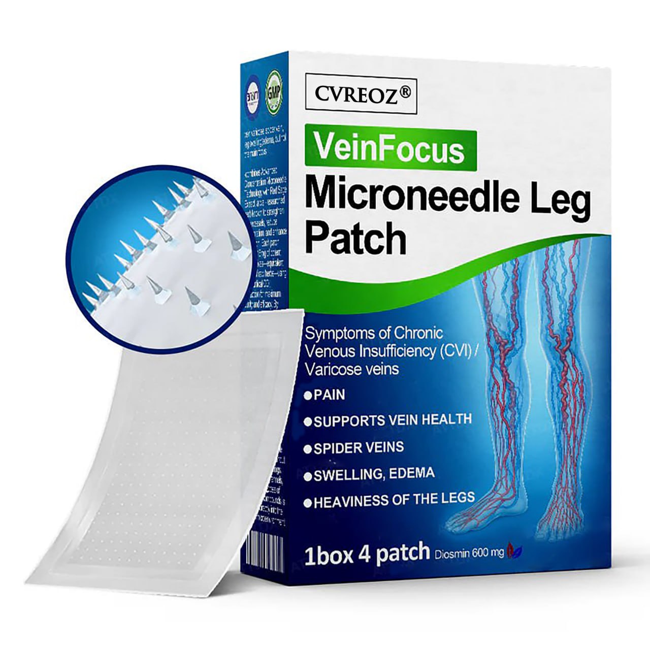 CvreozÂź VeinFocus Microneedle Leg Patch