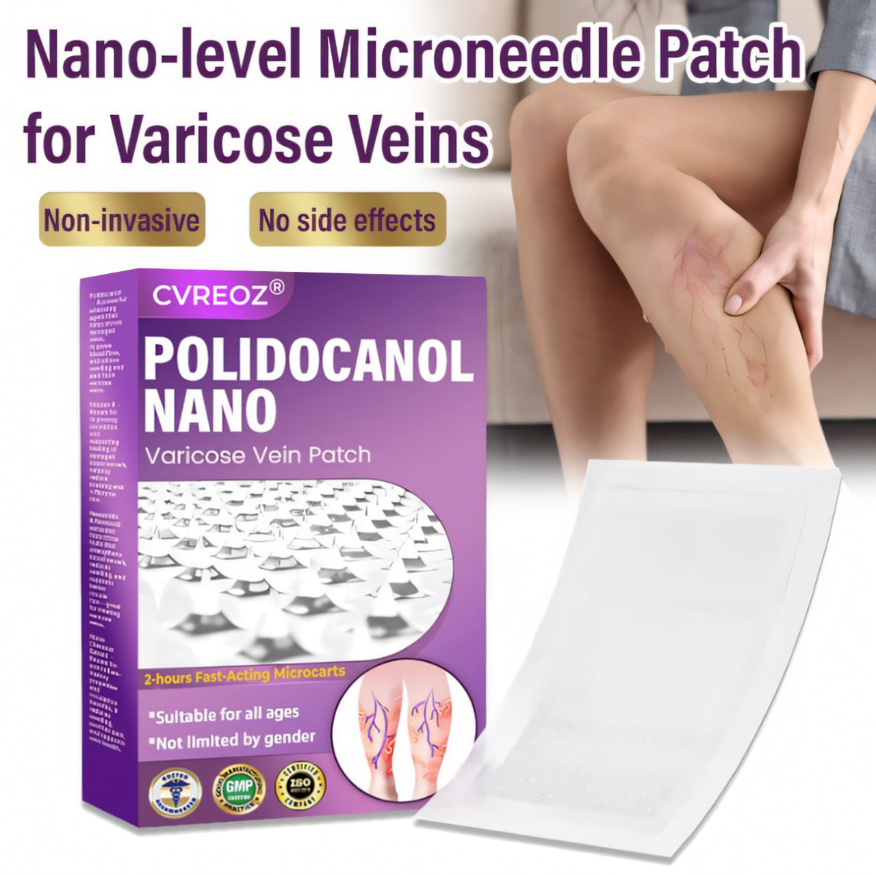 ⏰Last Day Promotion: 60% OFF🔥Crveoz® NanoPoli Varicose Vein Patch.
