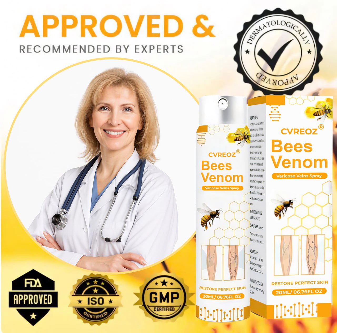 Cvreoz® Bees Venom Varicose Veins Spray