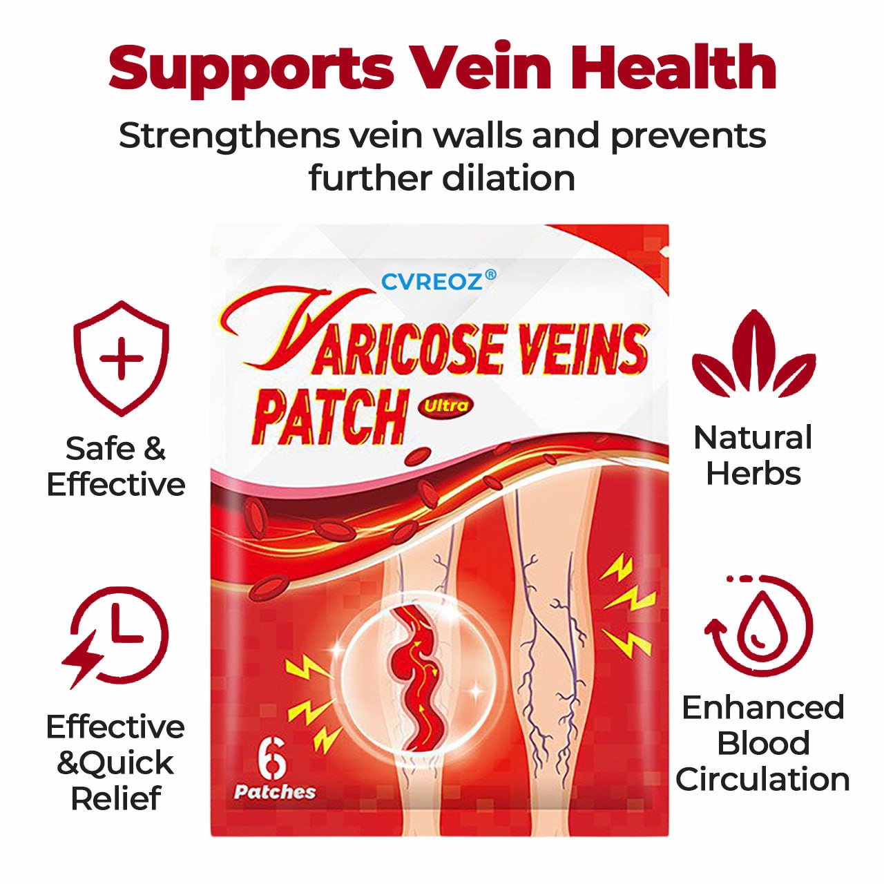 CVREOZ® Varicose Veins Patch Ultra