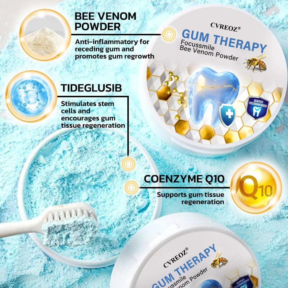 CVREOZ® Gum Therapy Focussmile Bee Venom Powder 🔬 Clinically Trusted by Dentists 🦷