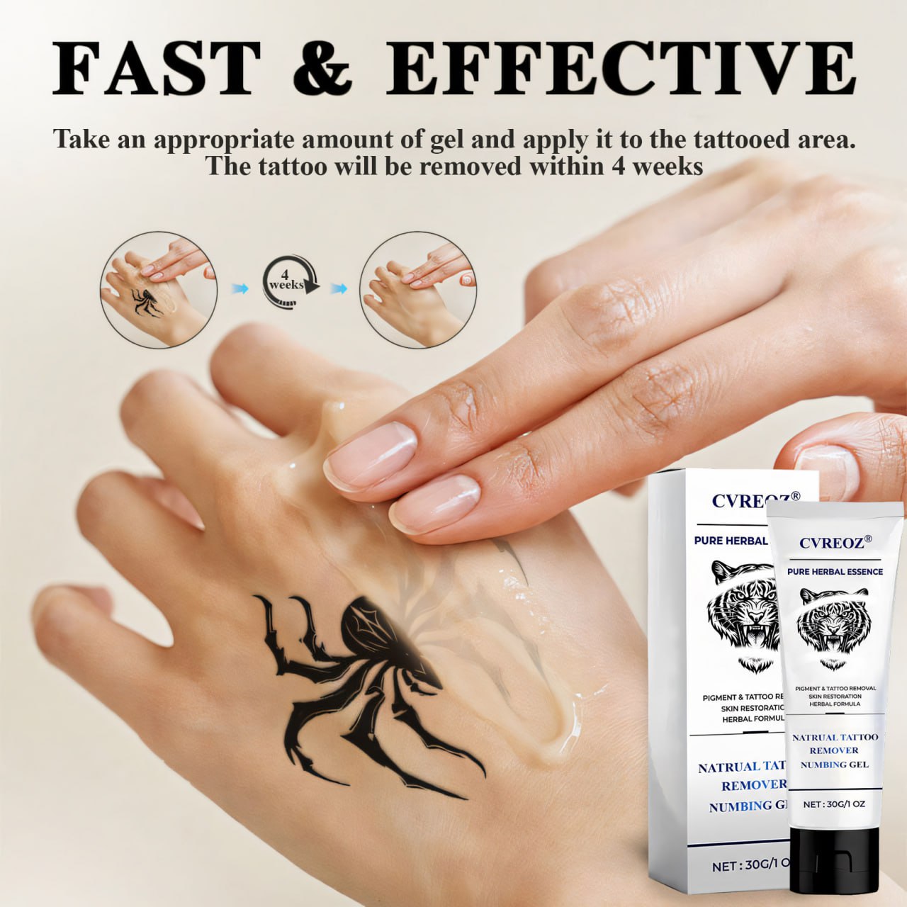 đLimited Offer 60% OFF - CrveozÂź Natural Tattoo Removal Numbing Gel