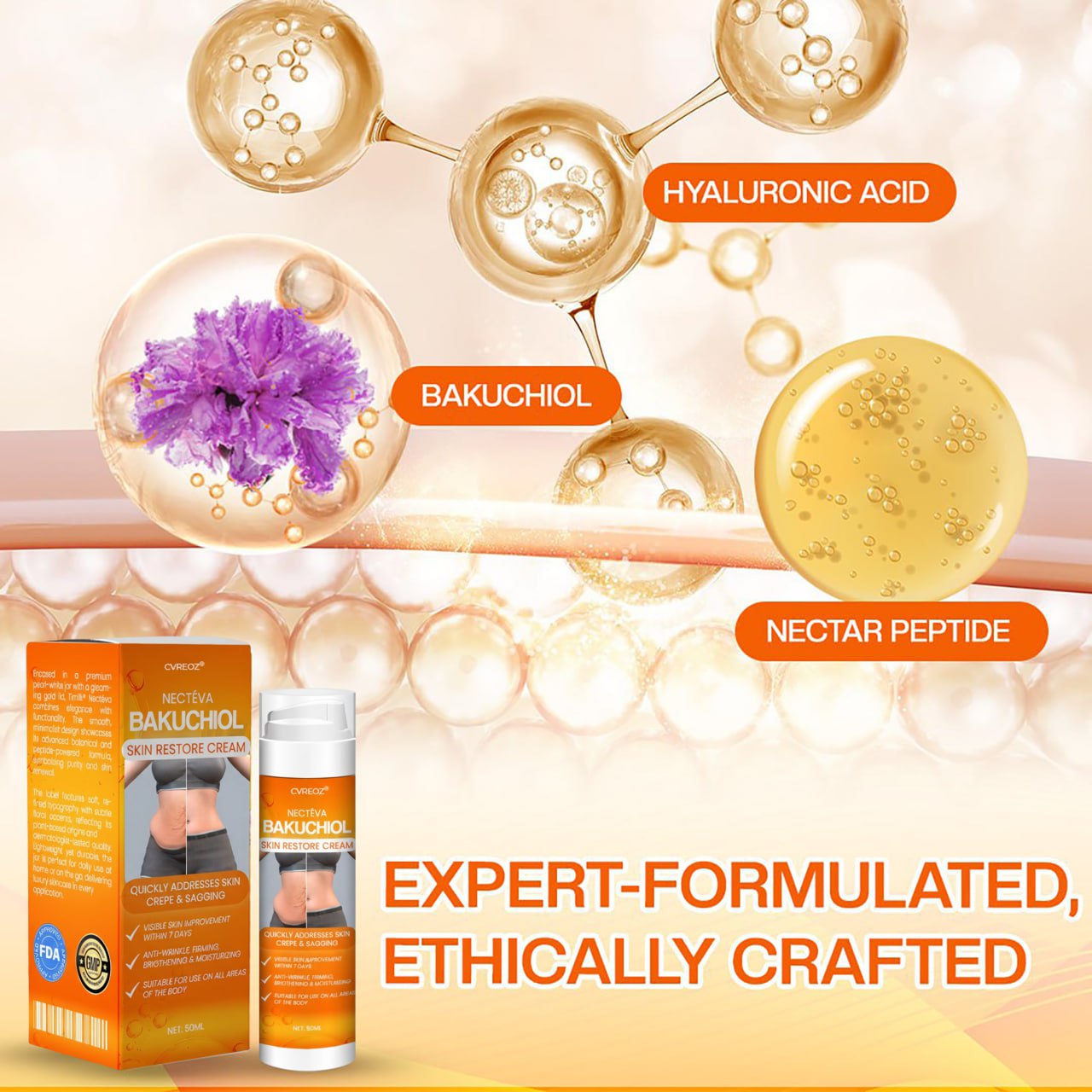 đ„Flash Deal: 60% Offđ„CvreozÂź Eterna Bakuchiol Skin Restore Cream - (Anti-aging, Hydrating, Skin Firming & Lifting)