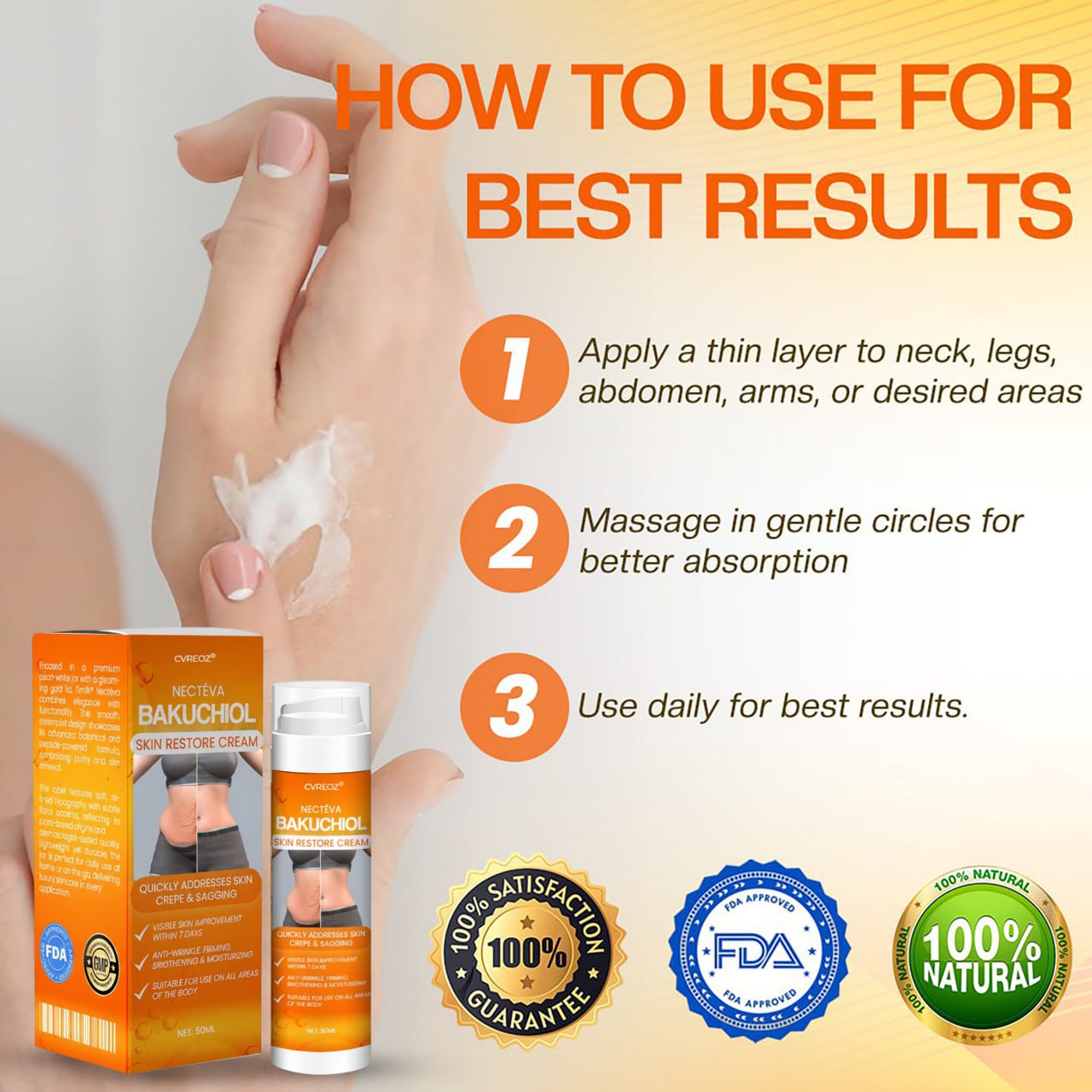 đ„Flash Deal: 60% Offđ„CvreozÂź Eterna Bakuchiol Skin Restore Cream - (Anti-aging, Hydrating, Skin Firming & Lifting)