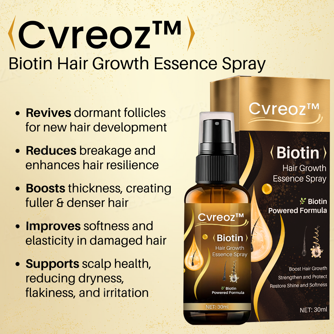 Cvreoz™ Biotin Hair Growth Essence Spray 🚨 Last Chance—Ends in 10 Minutes! 🚨⏰