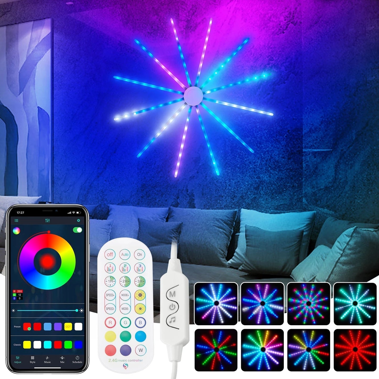 (💥Hot Sale💥- 49% OFF) Smart Firework LED Lights