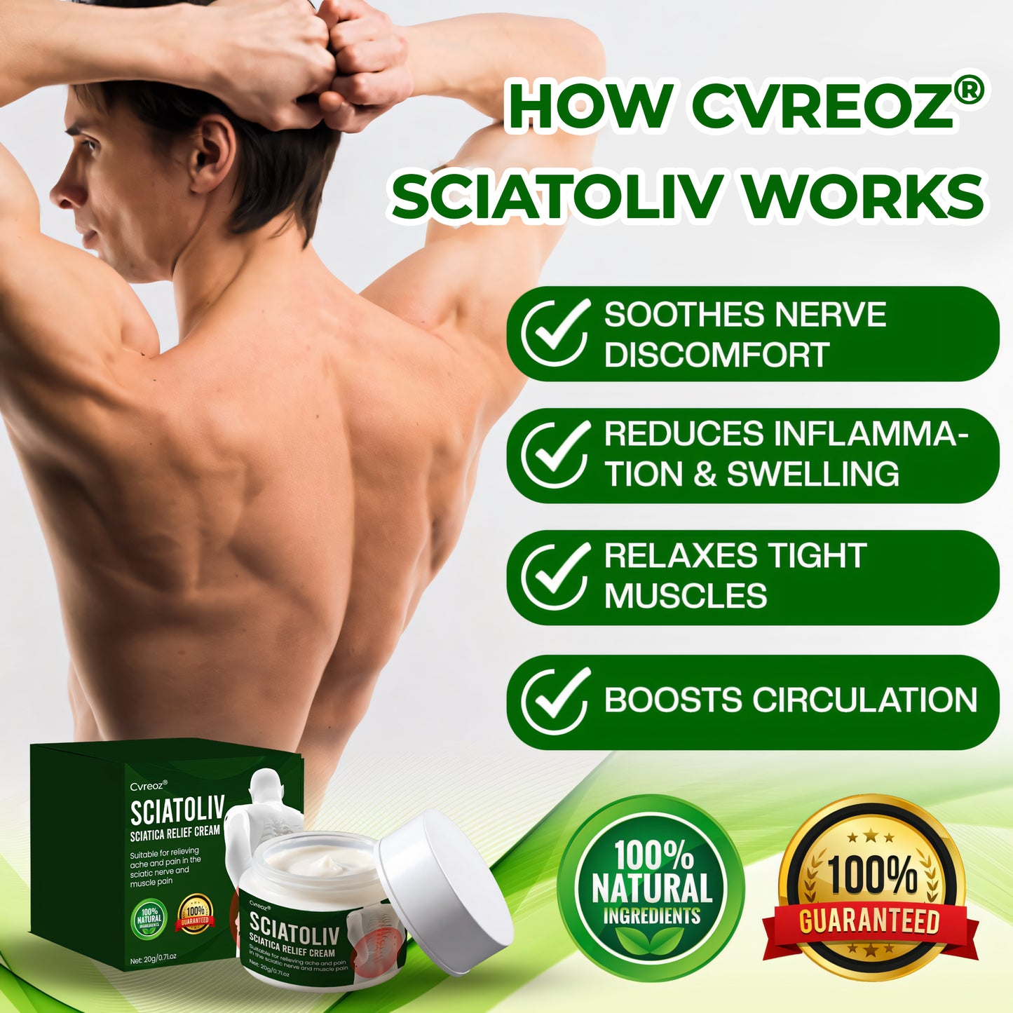 ✨ Special Launch Offer – 60% OFF Today ✨ Cvreoz® Sciatoliv Sciatica Relief Cream