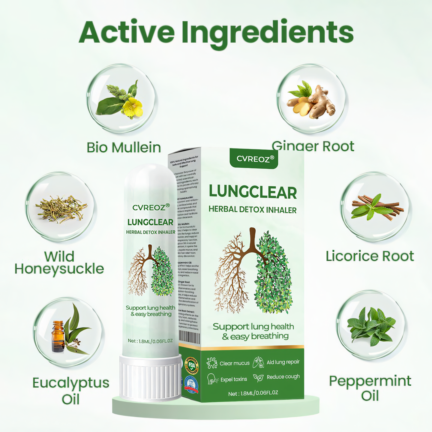 🌿CVREOZ® LungClear Herbal Detox Inhaler 🍃 LAST DAY PROMOTION 60% OFF ⏰