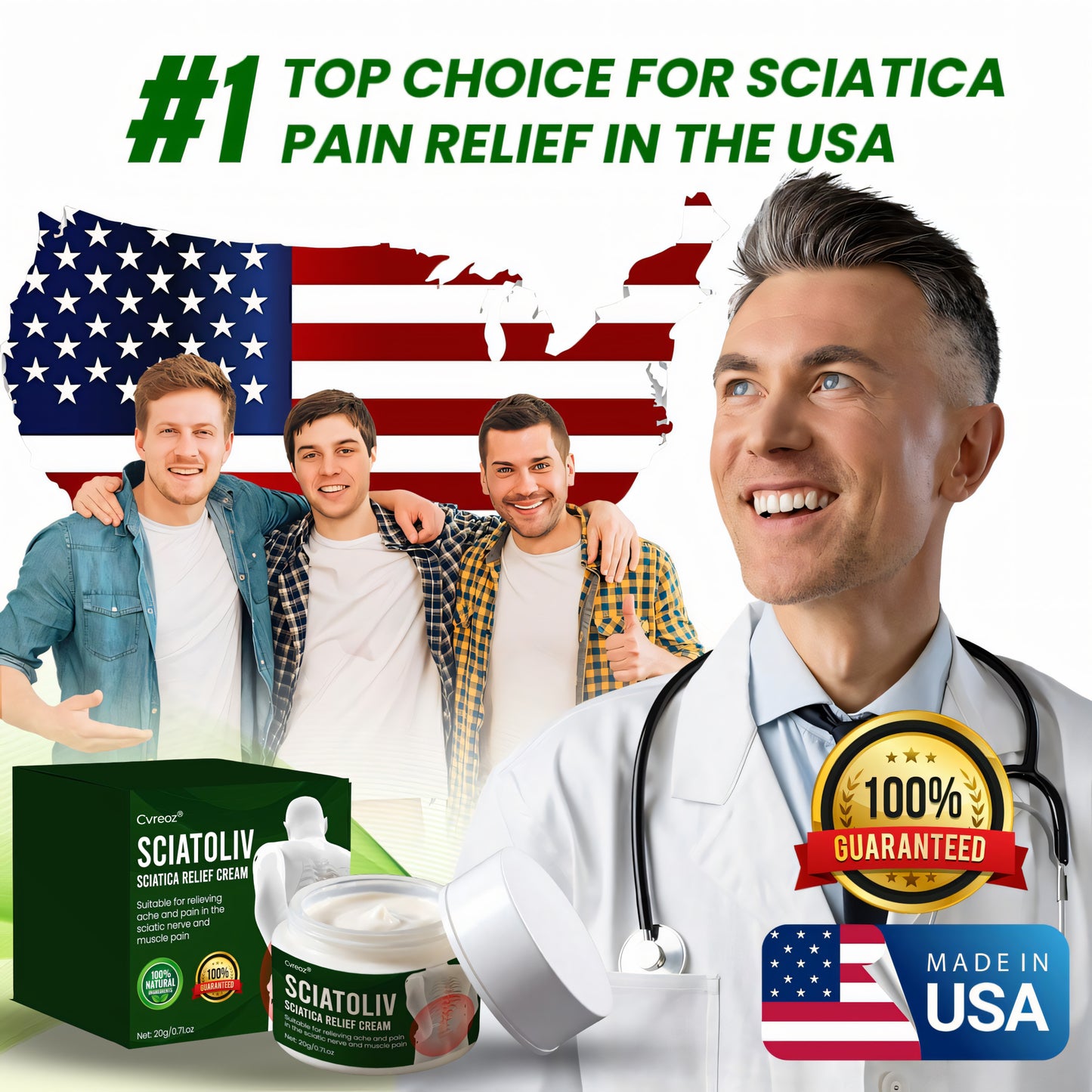 ✨ Special Launch Offer – 60% OFF Today ✨ Cvreoz® Sciatoliv Sciatica Relief Cream