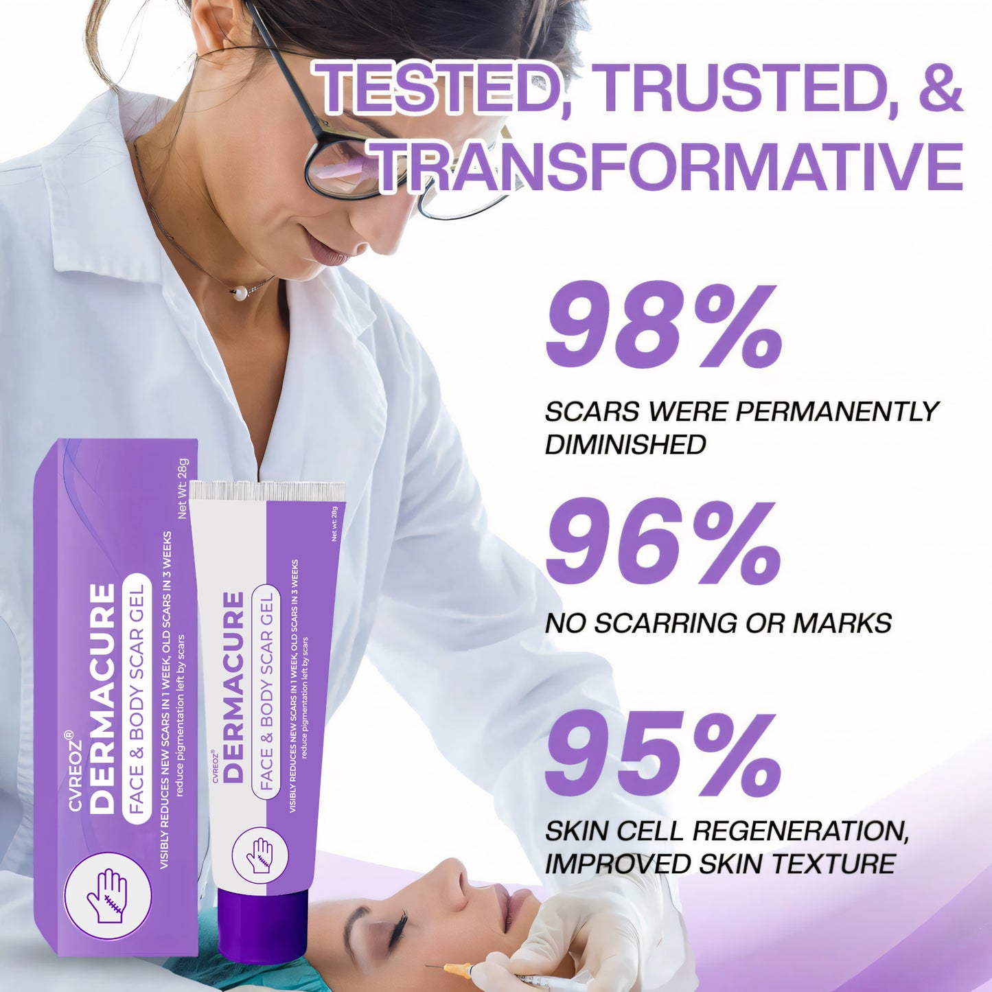 💜 CVREOZ® DermaCure Face & Body Scar Gel 🌷 HOT SALE 60% 🔥