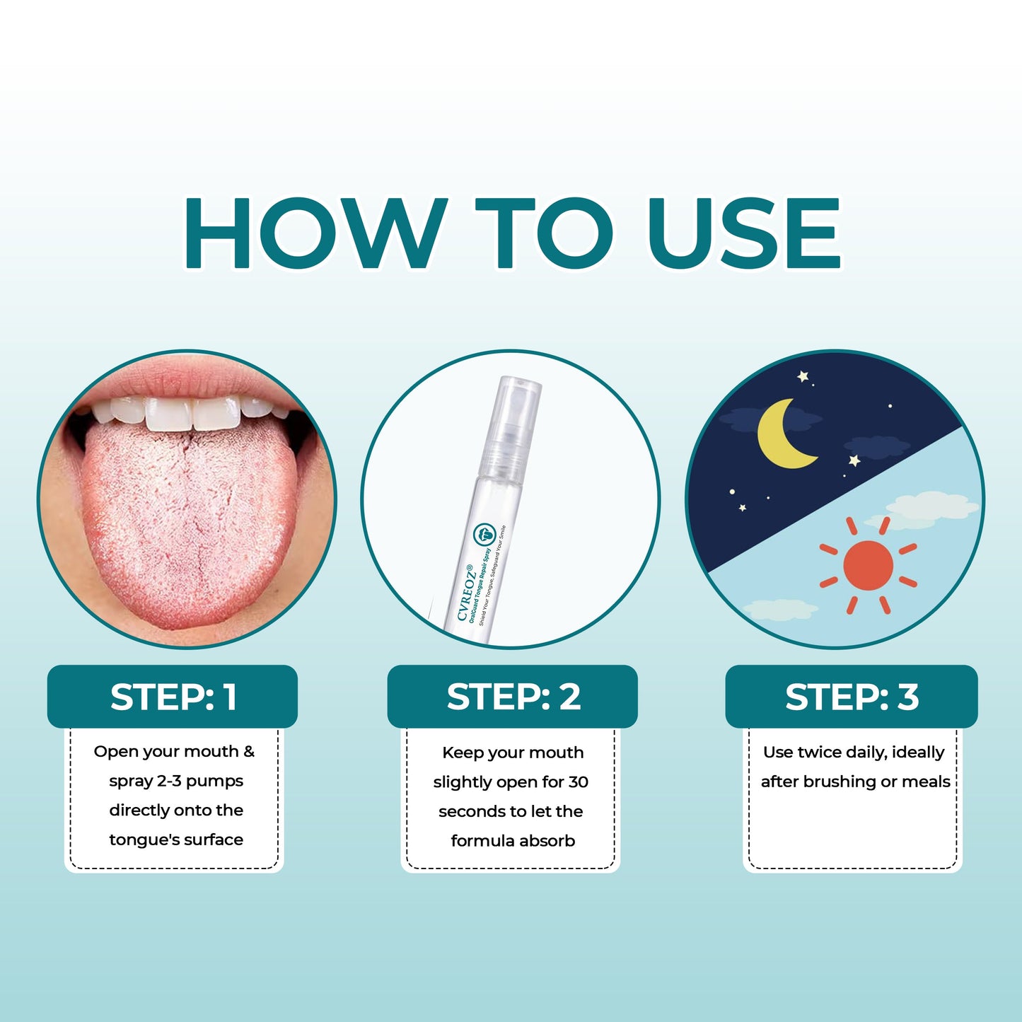 👅 CVREOZ® OralGuard Tongue Repair Spray 🍃 LIMITED OFFER 60% 🔥