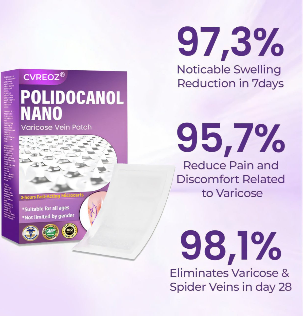⏰Last Day Promotion: 60% OFF🔥Crveoz® NanoPoli Varicose Vein Patch.