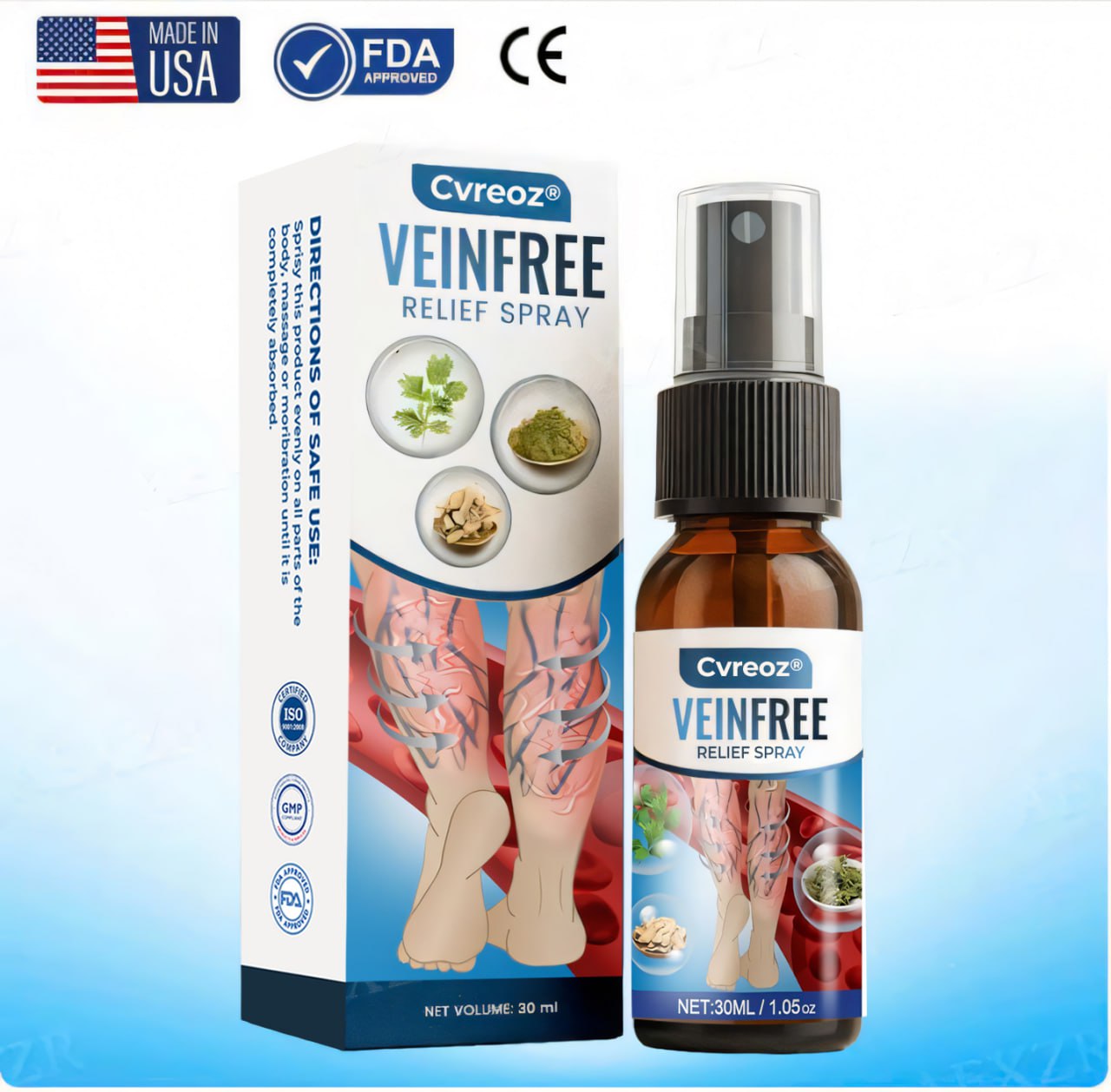 Cvreoz® VeinFree Relief Spray⏰ Only 10 Minutes Left to Save🔥60% OFF!