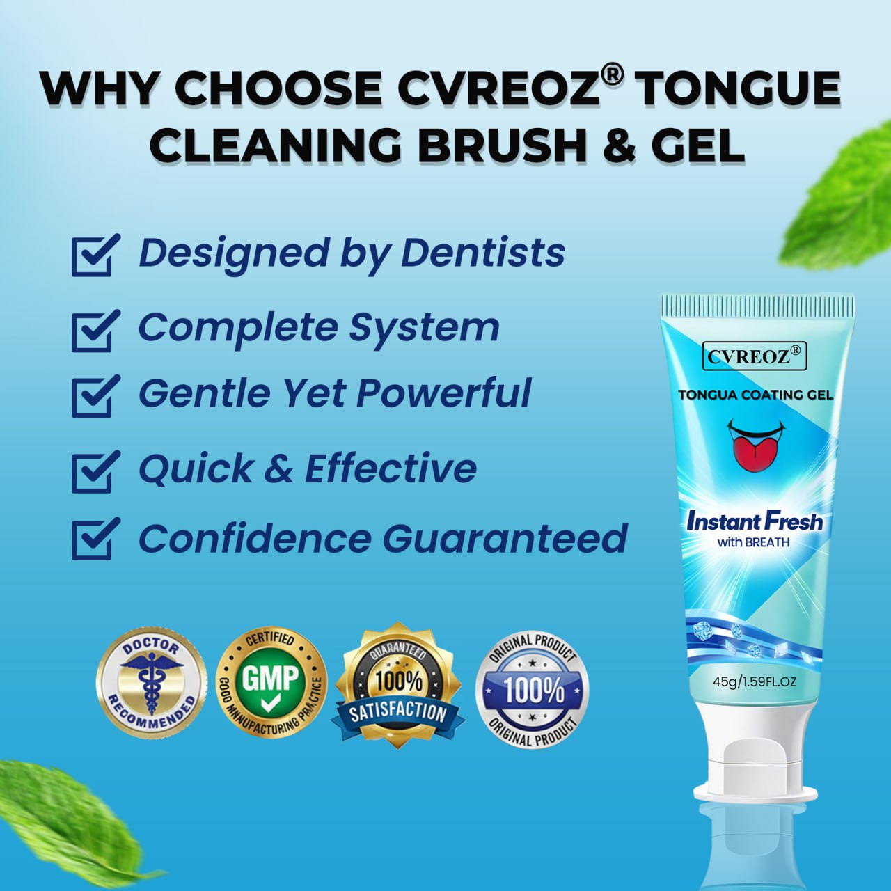 CVREOZ®Tongue Coating Cleaning Gel