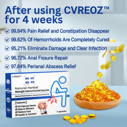 Cvreoz™ Natural Herbal Strength Hemorrhoid Capsules🌿⏳ 60% Off—Only 10 Minutes Left! 💰