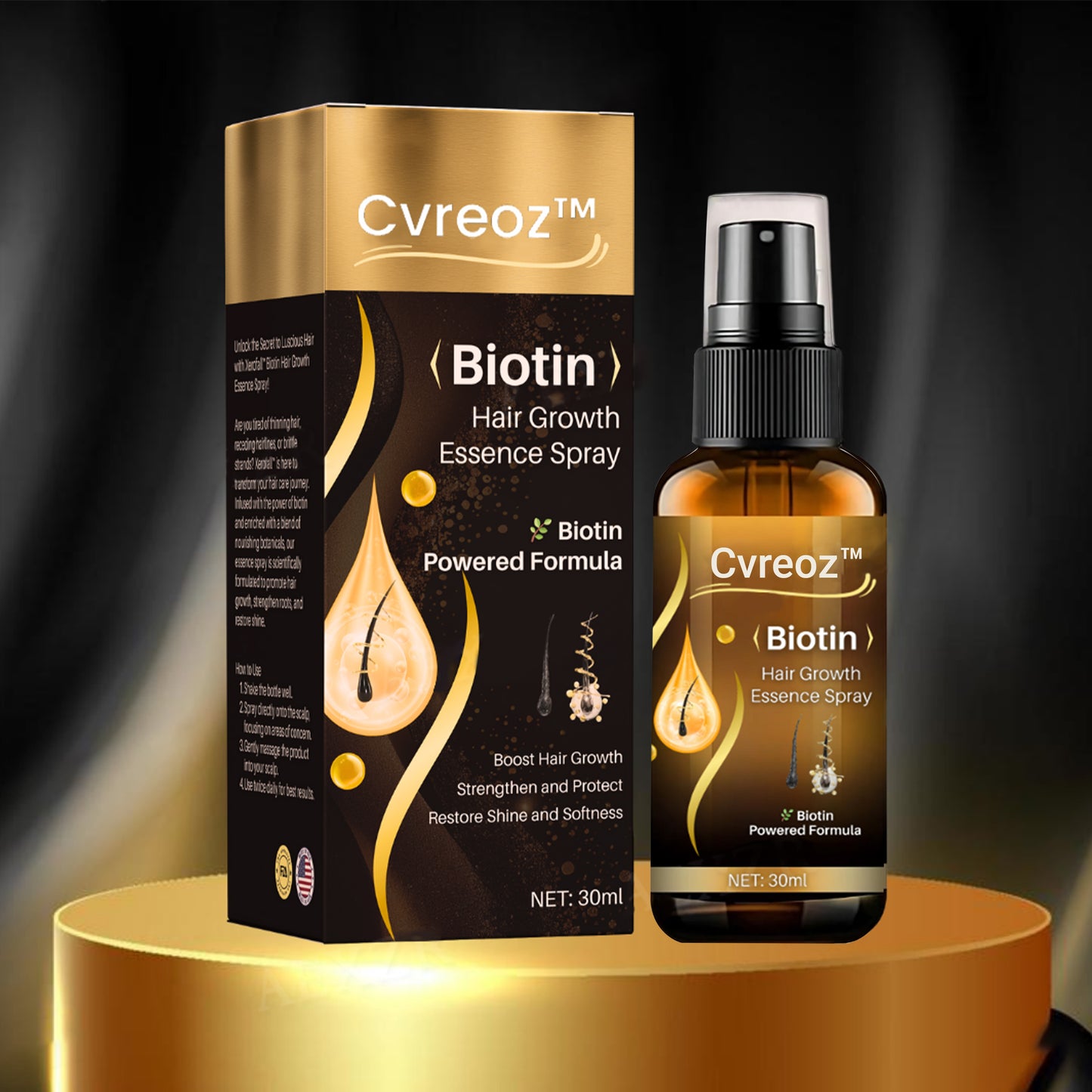 Cvreoz™ Biotin Hair Growth Essence Spray 🚨 Last Chance—Ends in 10 Minutes! 🚨⏰