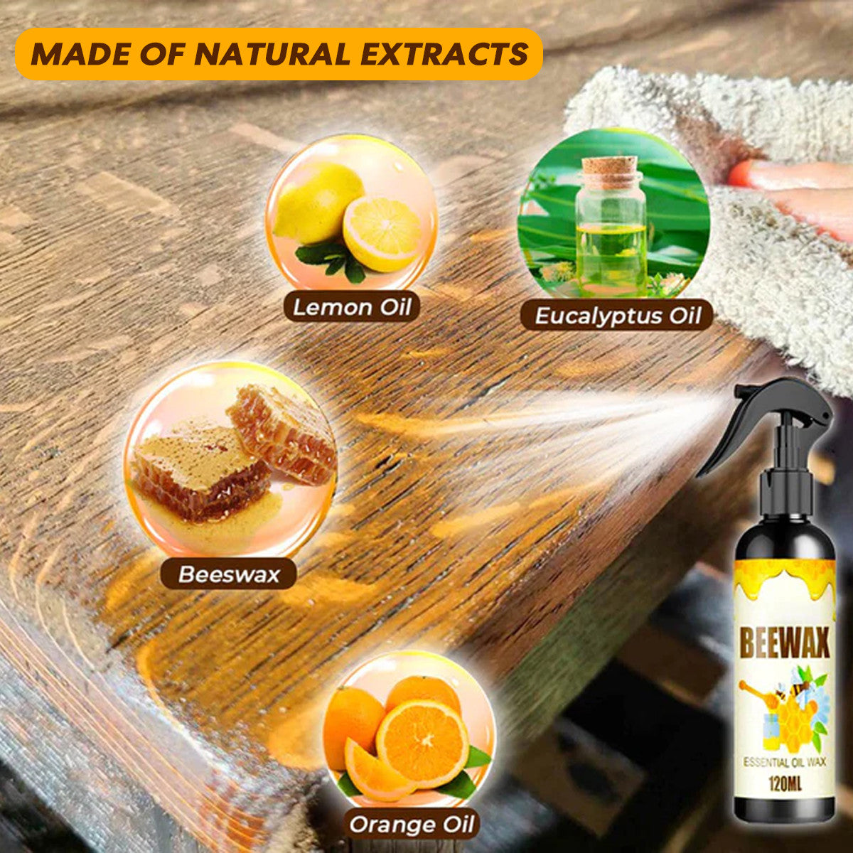 Natural Micro-Molecularized Beeswax Spray